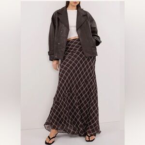 Dish Arlington choc midi skirt size 6